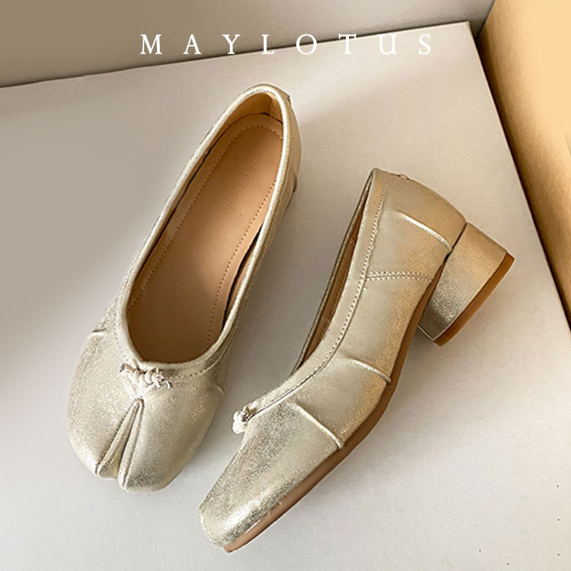 Pointed Toe Flat - Size 35-43 Gold Tabi Shoes ninja