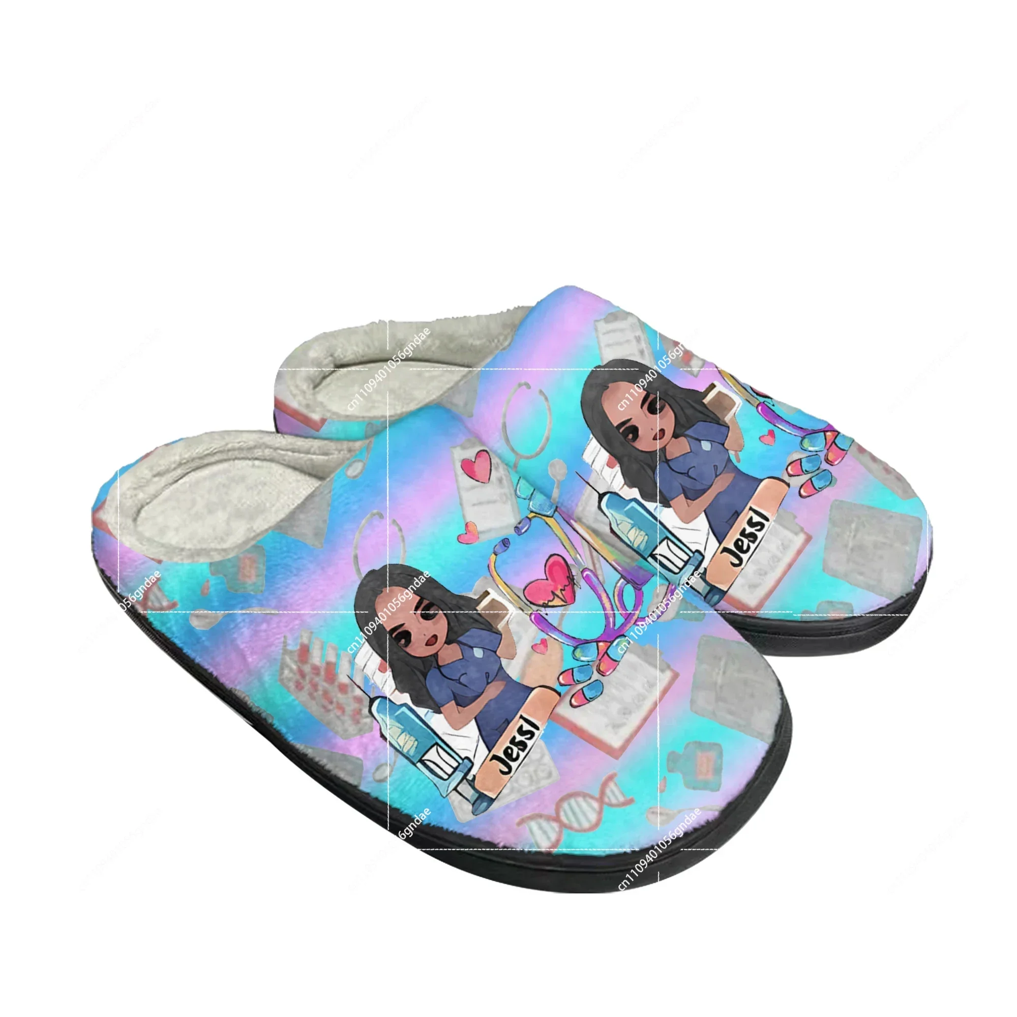 Women'S Shoes Nursing - Cute Cartoon Nurse Home Cotton Slippers