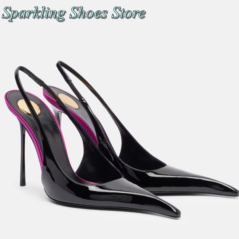 New Black Patent High Heels Pa - Platform Mule Heel recension och pris