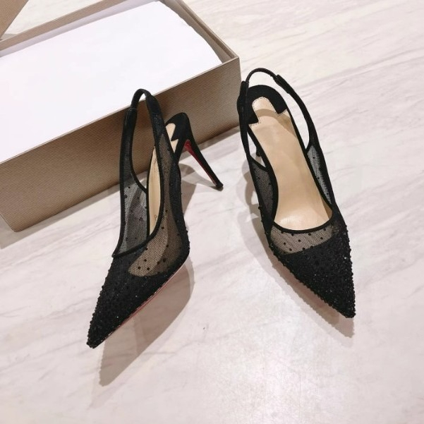 Mesh Rhinestone Rear Empty Sti - Platform Mule Heel recension och pris