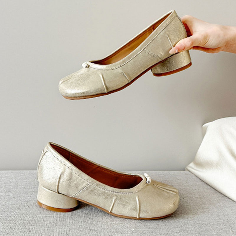 Size 35-43 Gold Tabi Shoes nin - Pointed Toe Flat recension och pris