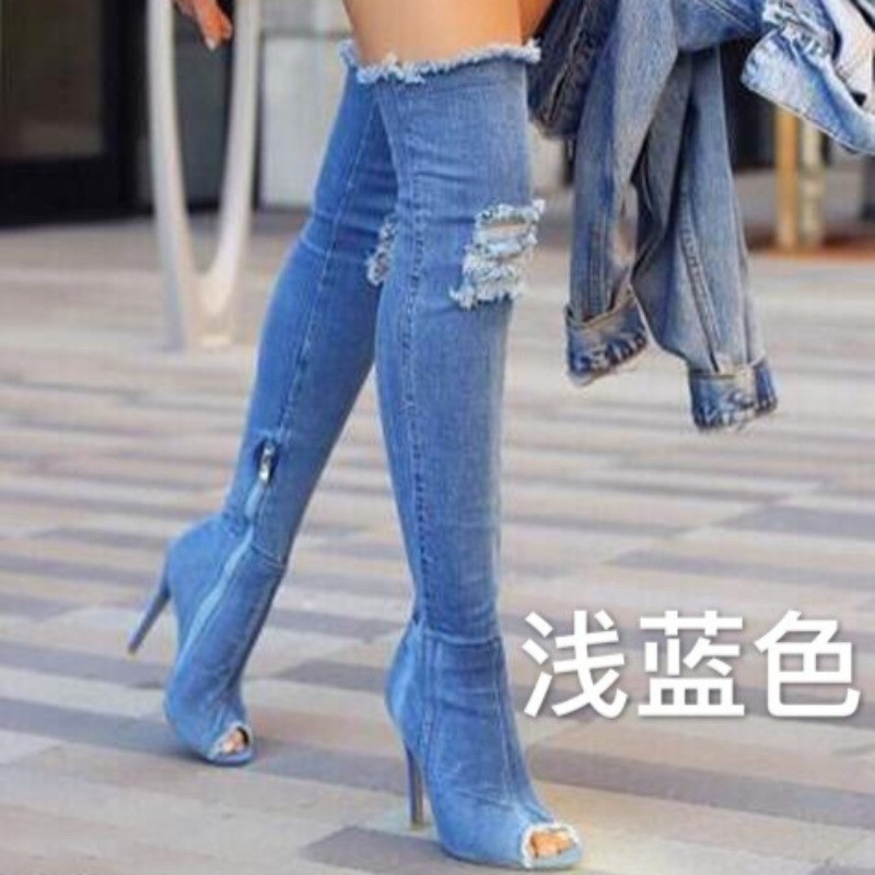 Trend Women Denim Over The Kne - Women Shoes Jeans recension och pris
