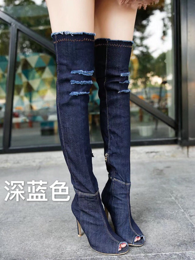 Trend Women Denim Over The Kne - Women Shoes Jeans recension och pris