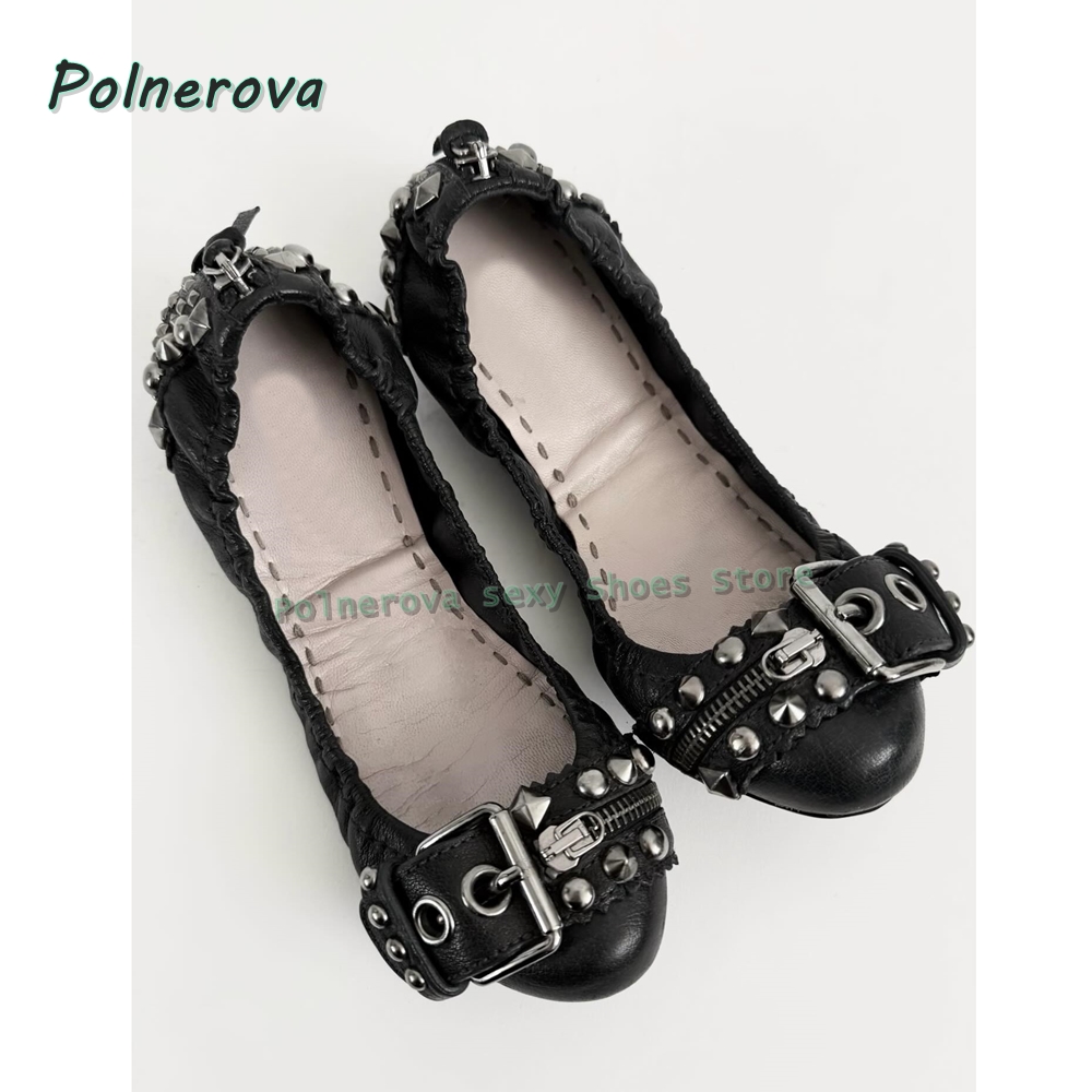Rivet Belt Buckle Mary Jane Sh - Pointed Toe Flat recension och pris
