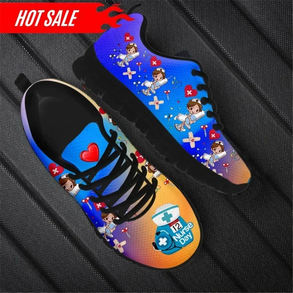 Cute Nurse Cartoon Pattern Fla - Women'S Shoes Nursing recension och pris