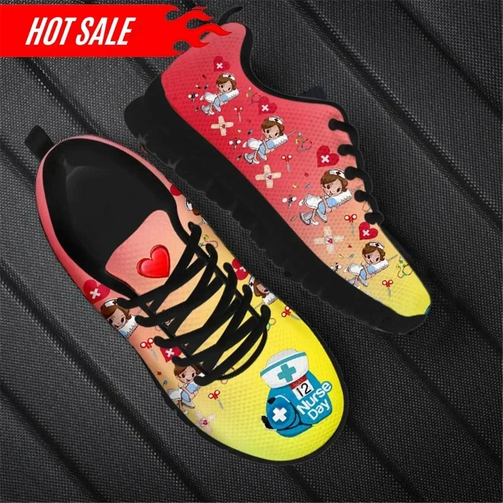 Cute Nurse Cartoon Pattern Fla - Women'S Shoes Nursing recension och pris