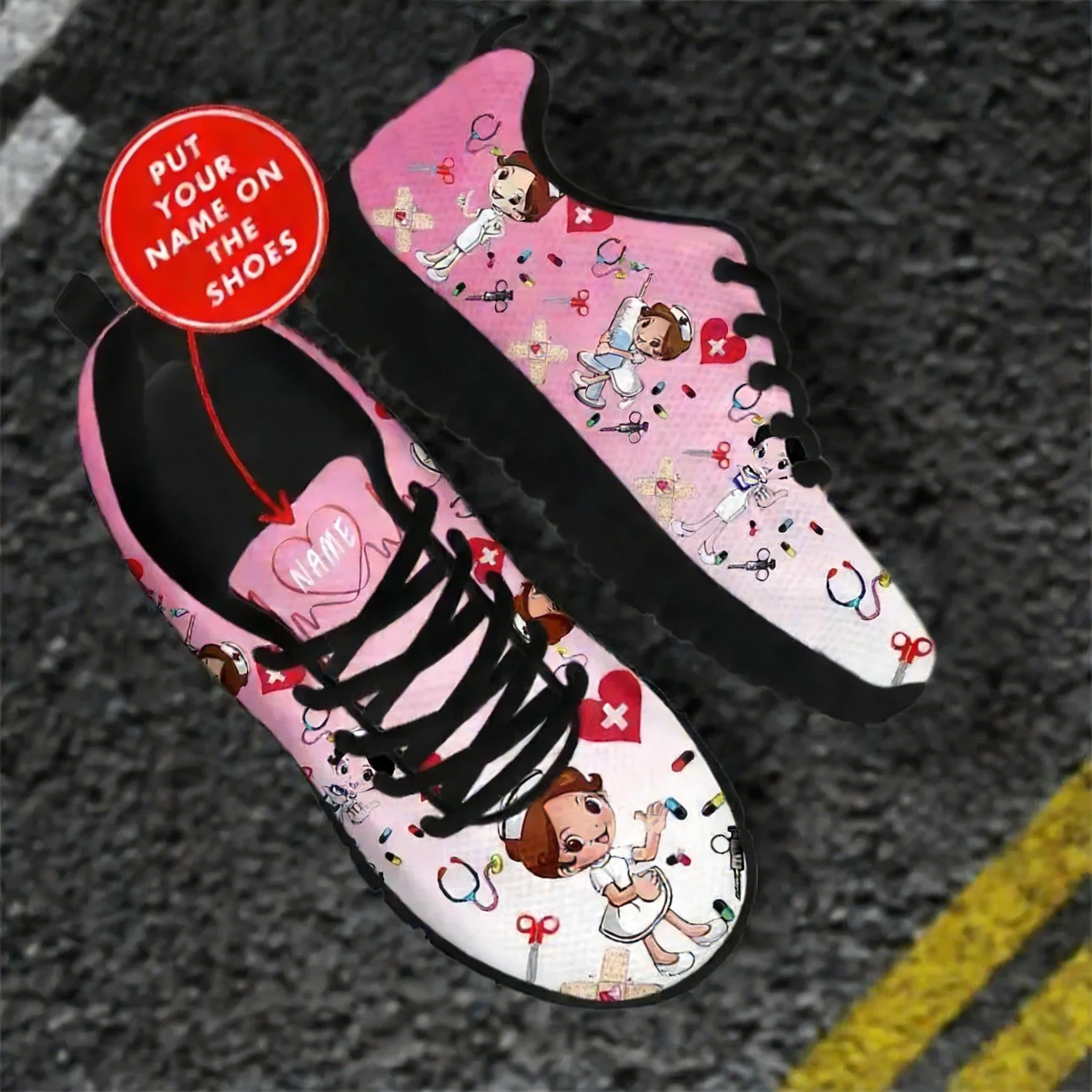 Pink Nursing Shoes Ladies Flat - Women'S Shoes Nursing recension och pris
